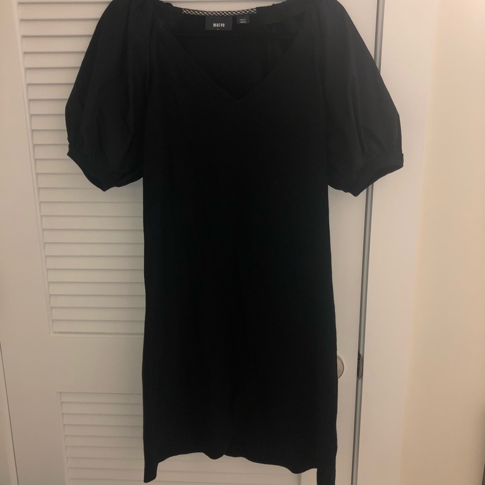 Maeve black cotton dress